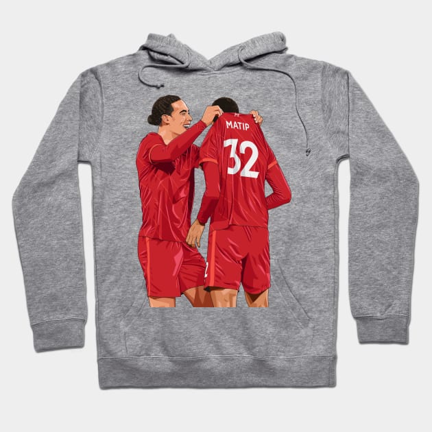 Virgil van Dijk and Joel Matip Hoodie by Ades_194